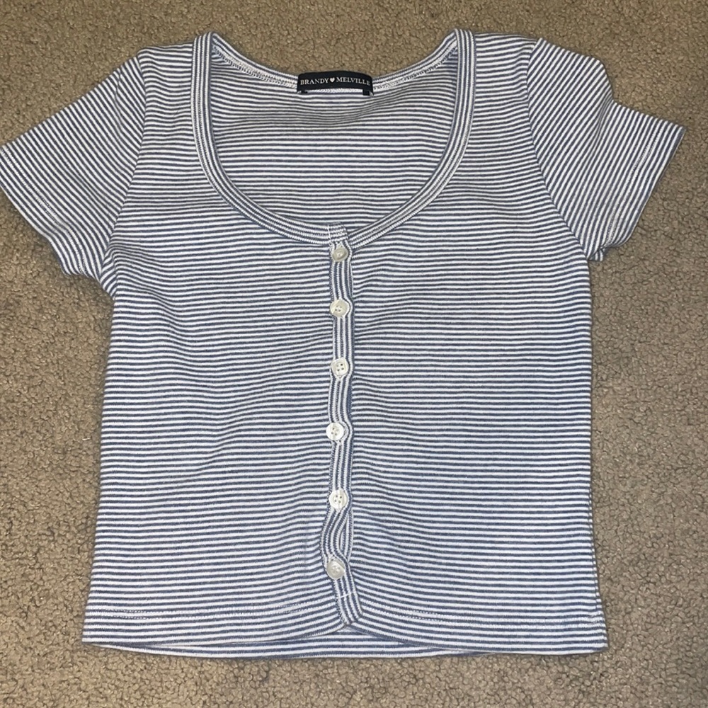Brandy Melville button up crop